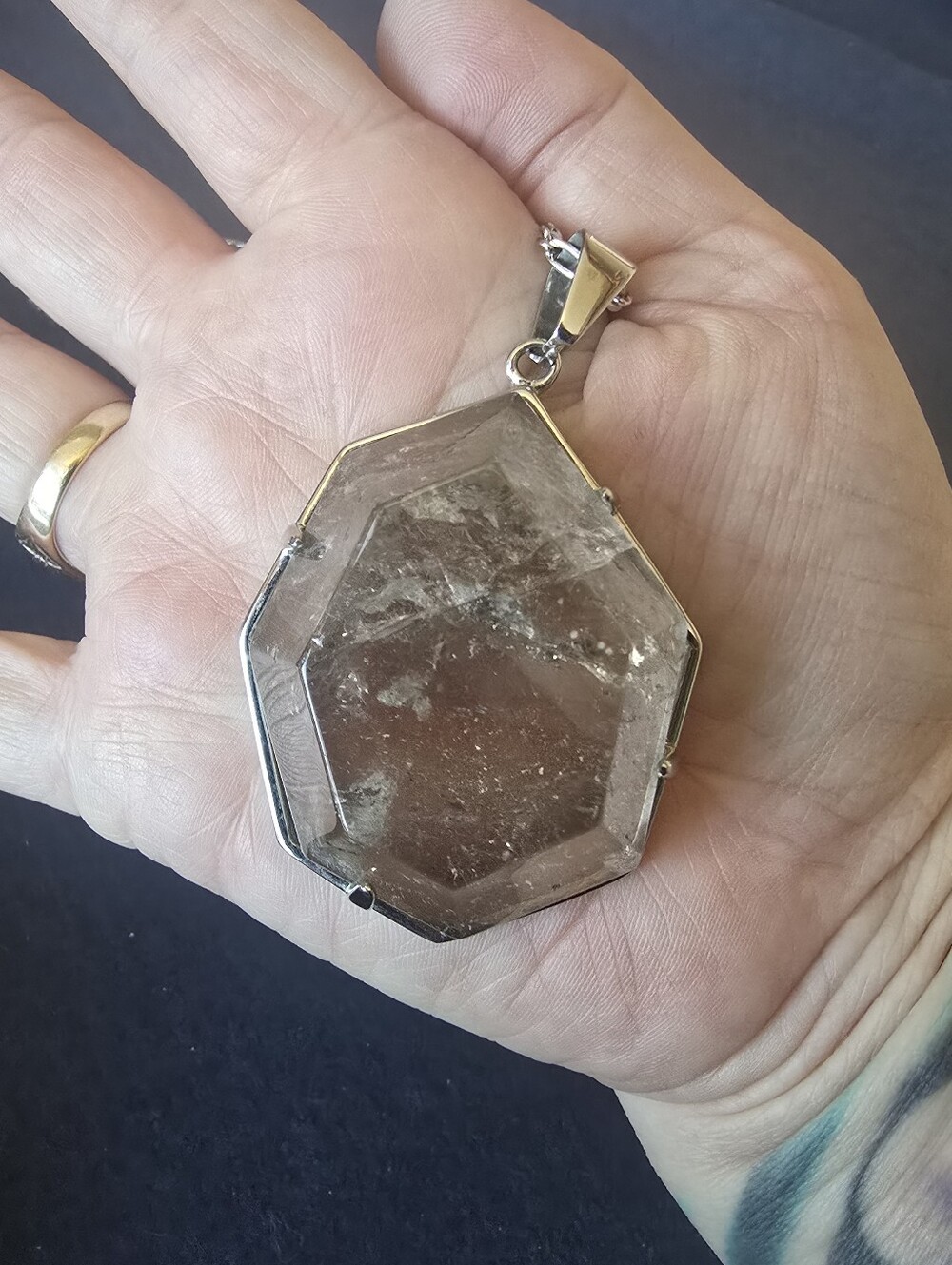 Rare Discontinued Smoky Quartz Veda Evil Pawn Jewelry Necklace - Picture 6 of 6